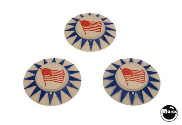 SIX MILLION DOLLAR MAN (Bally) Pop cap set 3 PCS1648