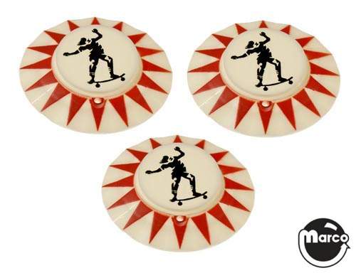SKATEBALL (Bally) Pop bumper cap set 3 PCS1901