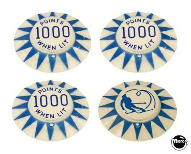 HOT DOGGIN (Bally) Pop bumper cap set 4 PCS1368