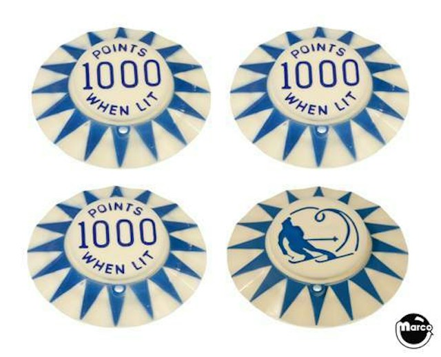HOT DOGGIN (Bally) Pop bumper cap set 4 PCS1368