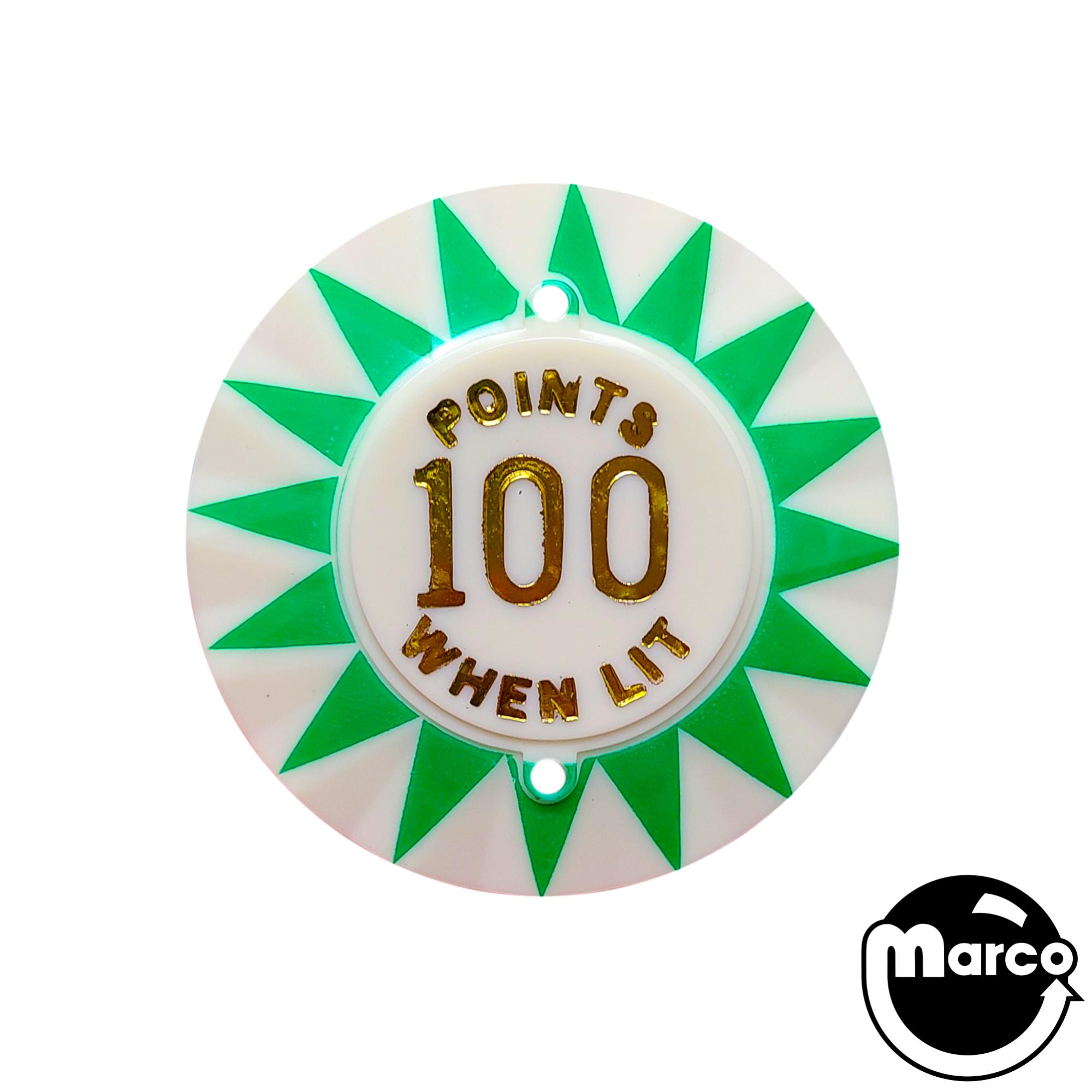 Pop bumper cap sunburst 'Points 100 W/Lit' G/GL C-719-13
