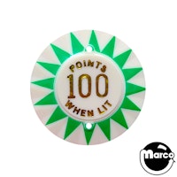 Pop bumper cap "Points 100 W/Lit" G/GL