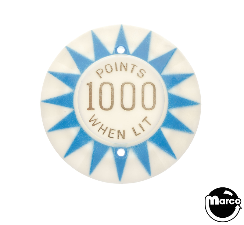 Pop bumper cap sunburst 'Points 1000 When Lit' B/G