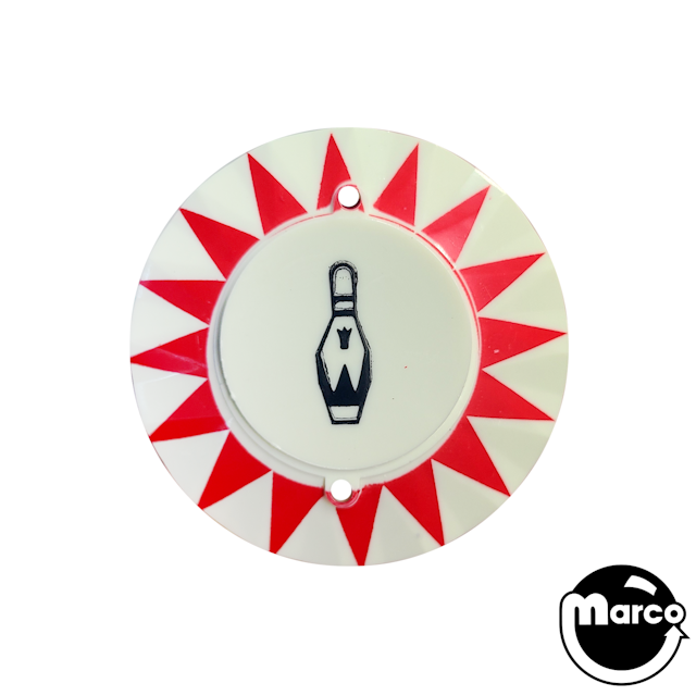 Red star point perimeter with black bowling pin imprint