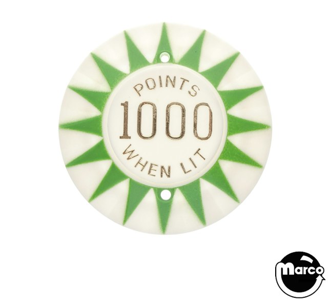 Pop bumper cap sunburst 'Points 1000 When Lit' G/GL