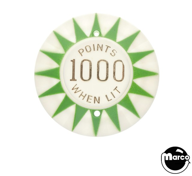 Pop bumper cap sunburst 'Points 1000 When Lit' G/GL