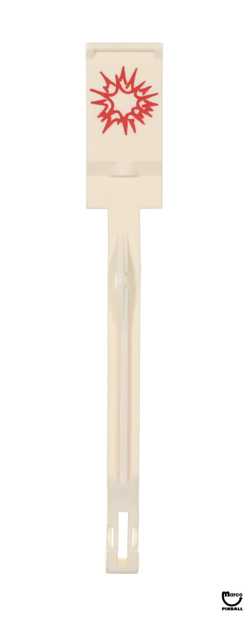 Drop target Bally white with red explode