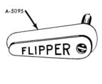 Flipper bat - 2 inch round top hole right blue MWY-F-5