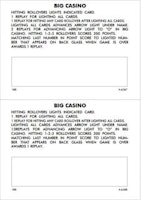 BIG CASINO (Gottlieb) Score cards (16)