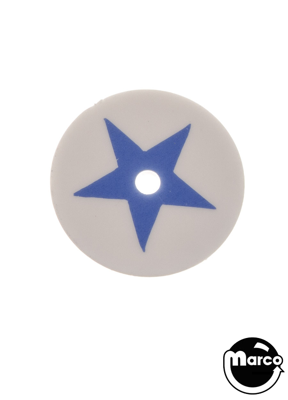 Target face 1 inch round white with blue star