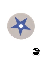 Target face 1 inch round white with blue star