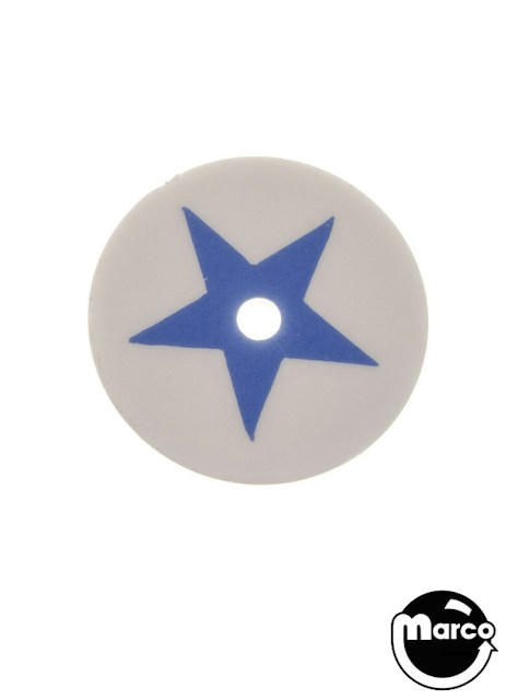 Target face 1 inch round white with blue star
