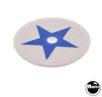 Target face 1 inch round white with blue star