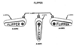 Flipper shoe & shaft Gottlieb 2 inch