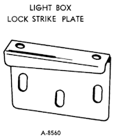 Backbox latch strike plate Gottlieb