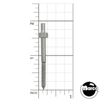 Post stud No.6 x 1-7/8 inch un-threaded top hex  wood screw