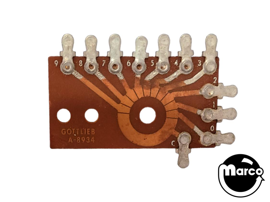 Contact plate - Gottlieb AS relay A-8934