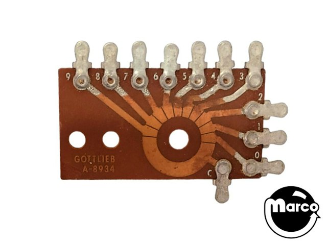 Contact plate - Gottlieb AS relay A-8934