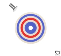 Target face - round bullseye red/blue