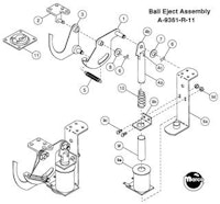 Ball eject assembly right