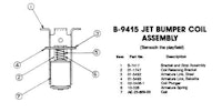 Jet bumper coil bracket assembly