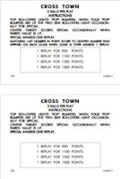 CROSS TOWN (Gottlieb) Score Cards (5)