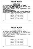 CROSS TOWN (Gottlieb) Score Cards (5)