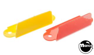 Lane guide set - red and yellow '10 Points'