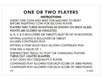 PLEASURE ISLE (Gottlieb 1965) Score Card