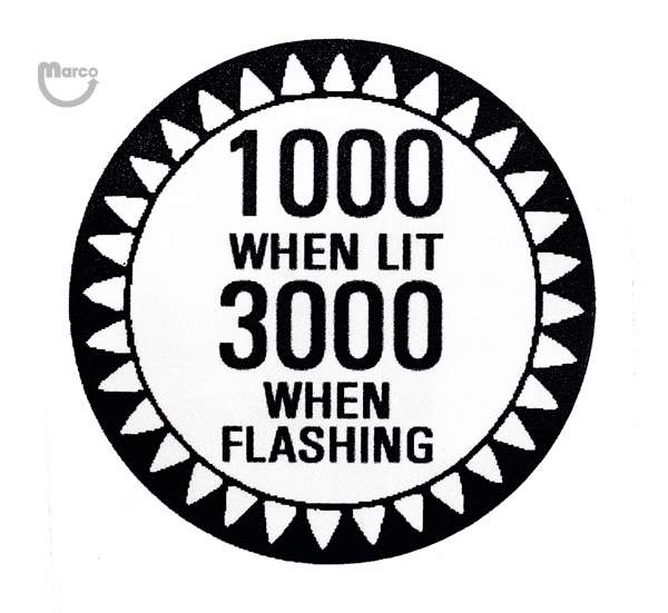 Pop bumper cap Bally decal '1K When Lit/3K When Flashing'