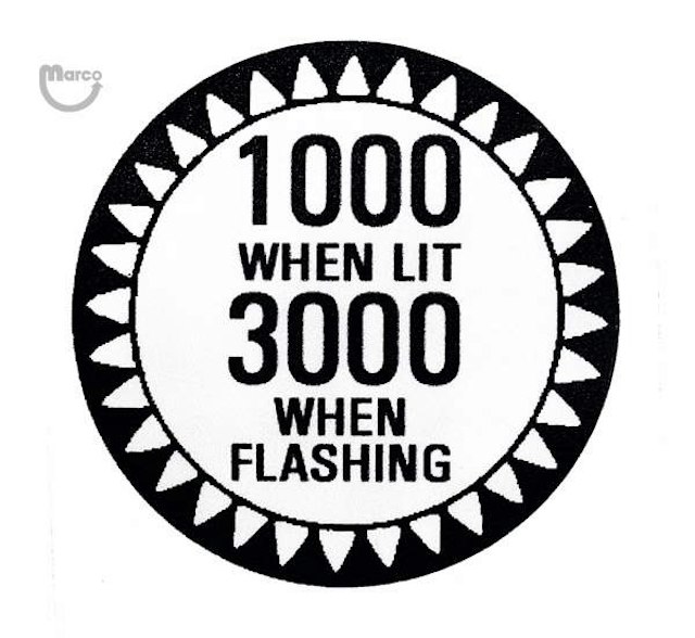 Pop bumper cap Bally decal '1K When Lit/3K When Flashing'