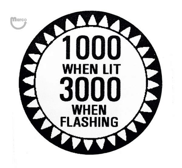 Pop bumper cap Bally decal '1K When Lit/3K When Flashing'