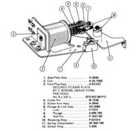 Ball return kicker assembly Bally AO-26-1200