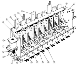 Drop target assembly Bally 9 bank