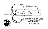 Leaf switch and diode assembly Bally USE ASW-A1-154
