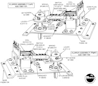 Flipper assembly Bally early left top