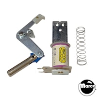 Kicker arm slingshot assembly