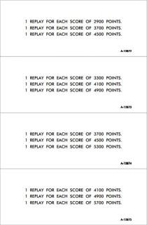 AQUARIUS (Gottlieb) Score cards (15)