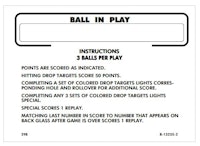 2001 (Gottlieb) Score cards (5)