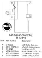WHIRLWIND (Williams) Cellar bracket assembly left