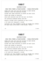 ORBIT (Gottlieb) Score Cards