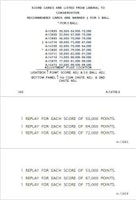 BIG SHOT (Gottlieb) Score cards