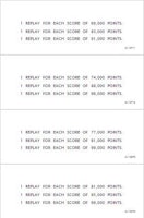 BIG SHOT (Gottlieb) Score cards
