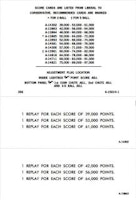 BIG INDIAN (Gottlieb) Score cards (2)