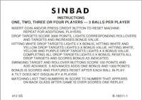 SINBAD EM (Gottlieb) Score Cards (5)