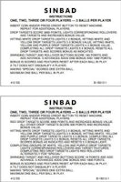SINBAD EM (Gottlieb) Score Cards (5)