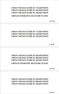 SOLAR RIDE (Gottlieb) Score Cards (6)