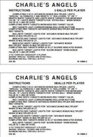 CHARLIES ANGELS (Gottlieb) Score Card