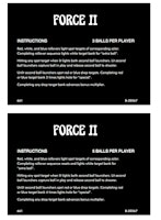 FORCE II (Gottlieb) Score cards (3)