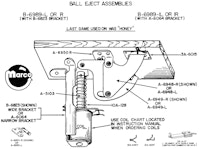 Ball eject assembly Williams right